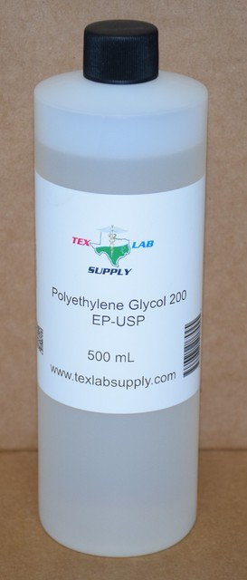 tex lab supply 500 ml polyethylene glycol 200 ep usp sterile ebay