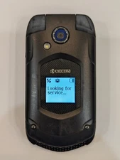 Kyocera DuraXA E4510 3G Only Black Rugged Flip Phone Good Condition