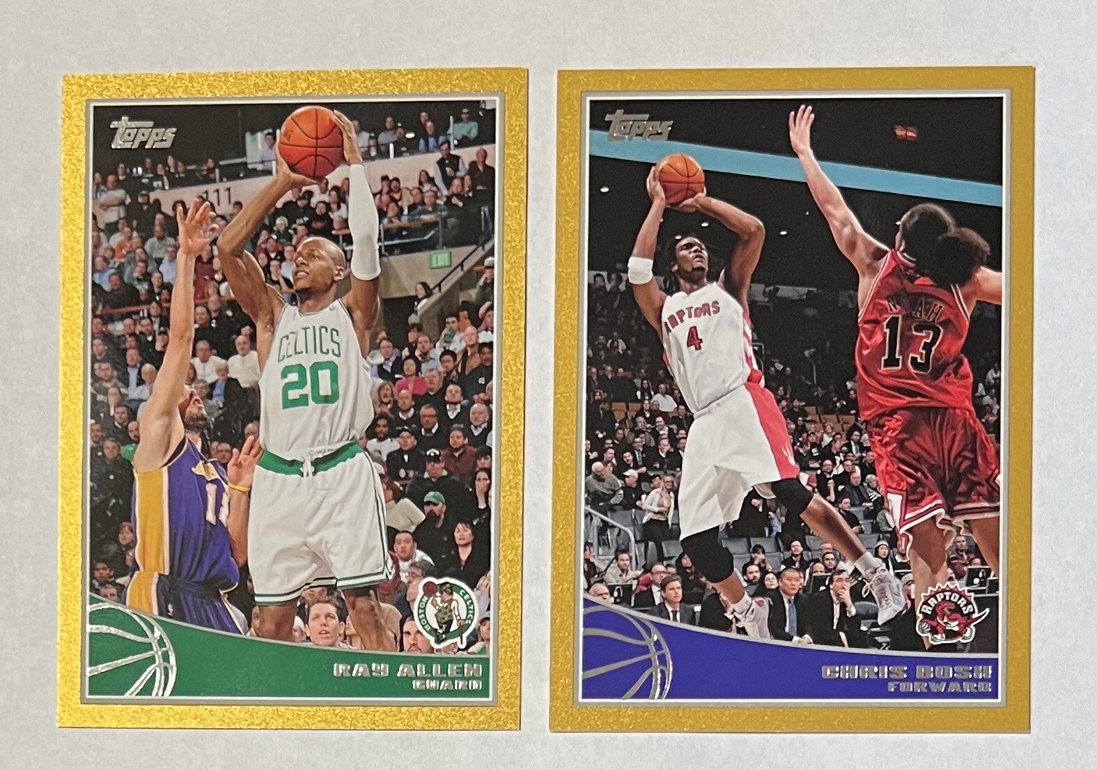 2 Two - 1 Ray Allen & 1 Chris Bosh 2009-10 Topps Gold Cards- Both Numbered /2009