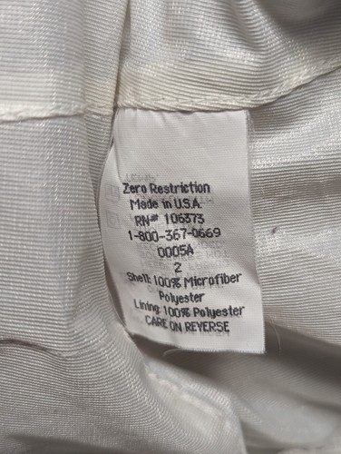 Zero Restriction Windstopper Golf Jacket Men Medium White Pullover 1/4 Zip - Picture 17 of 18