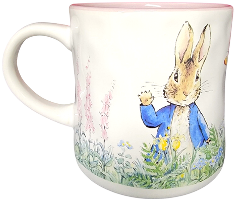 NEW Zrike Beatrix Potter Peter Rabbit Mug(s) Pink Trim Multiples Available - Picture 2 of 4