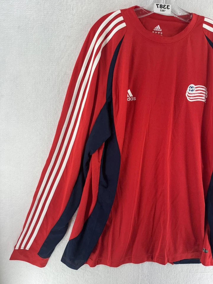 Adidas New England Revolution 2008 Jersey Men's XL MLS  Long Sleeve Climate Vtg - Image 2 of 4