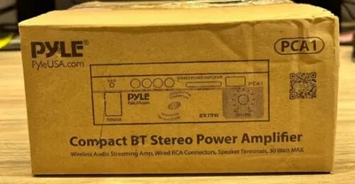 Pyle PCA1 Compact Mini Stereo Amplifier Receiver 2x15W NO REMOTE