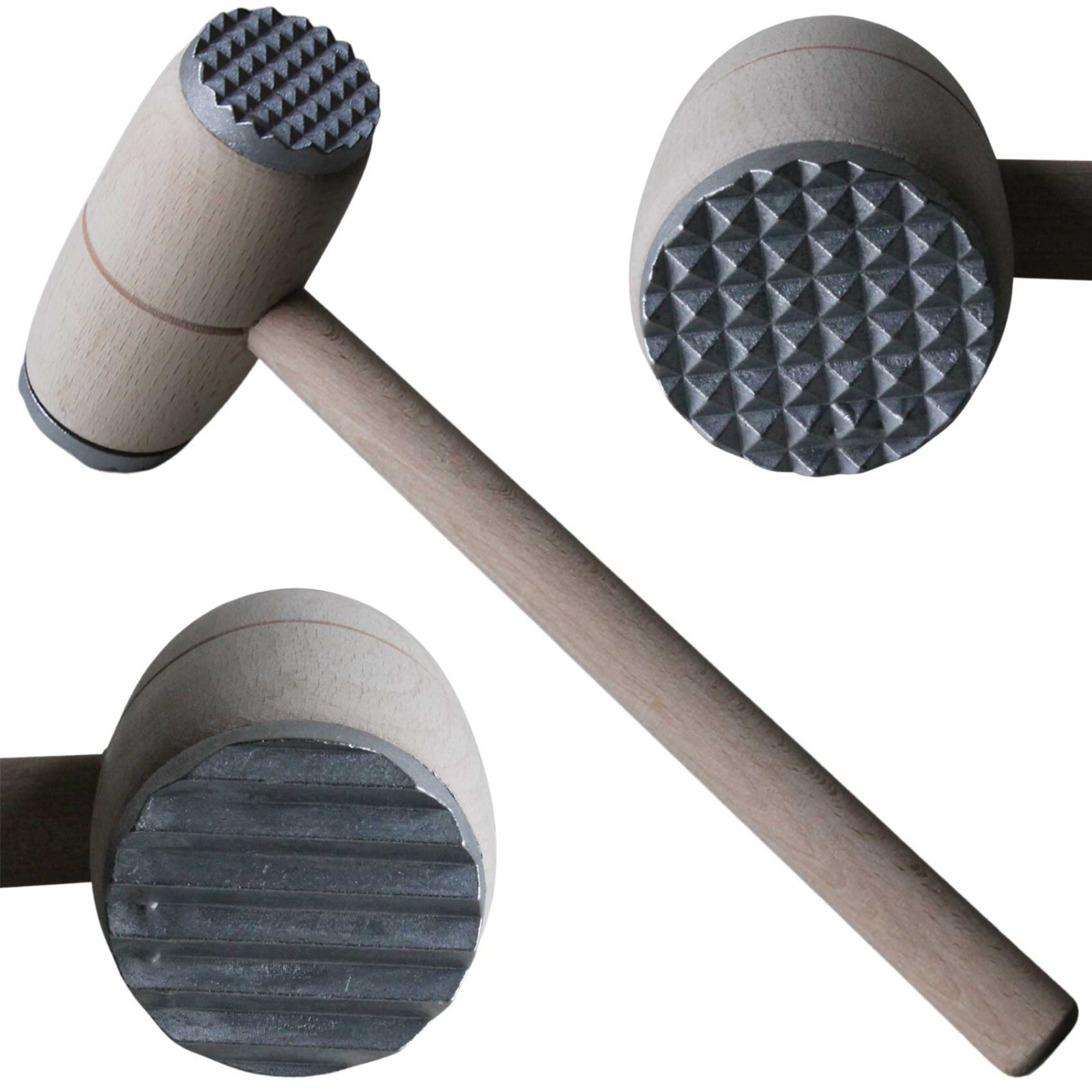 Gastro Fleischhammer Fleischklopfer Schnitzelklopfer Holz Steakhammer Hammer