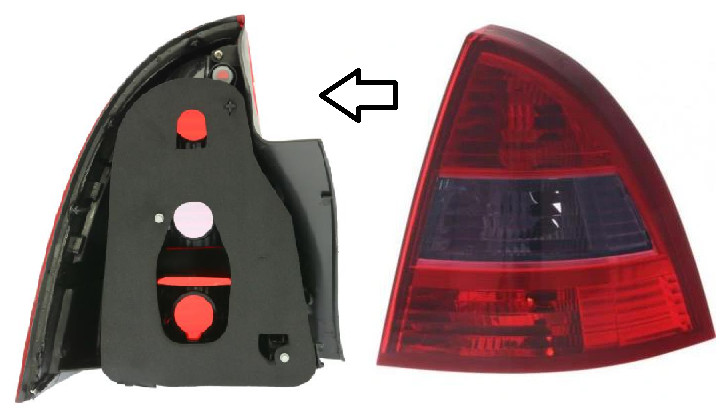 Feu arrière droit pour Citroën C5 II phase 1 rouge d'origine