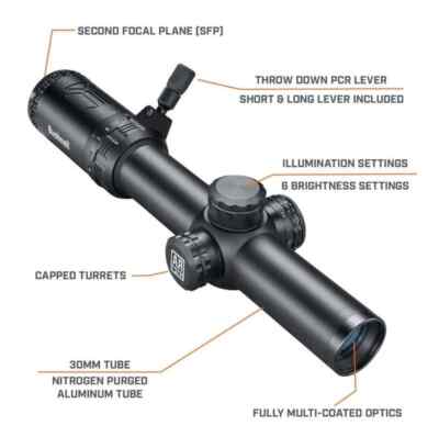 Bushnell Optics illuminated Riflescope 1x-6x 24mm Tube 30mm AR716241 New in Box