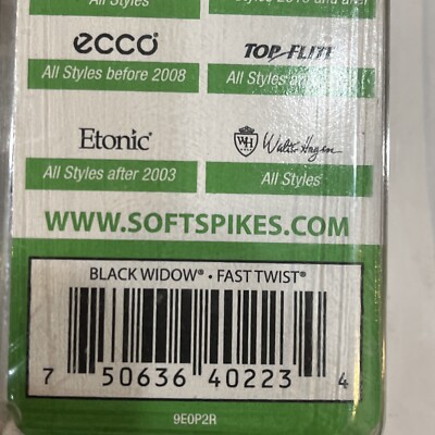 Softspikes Veuve Noire Crampons Golf - 15 Pièces - Twist Rapide 3.0 - Boîte