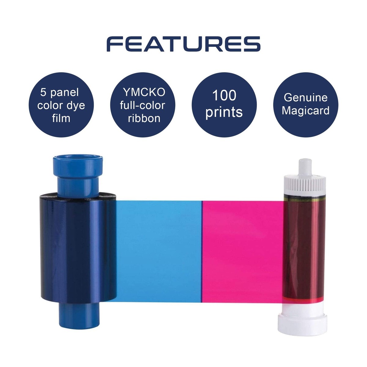 Ruban D'impression Couleur YMCKO | Imprimante Cartes Magicard 300, E
