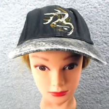 Vtg Legendary ORIGINAL DEER GEAR Adult Cap Hat Camo Brim Hook & Loop Adjustable