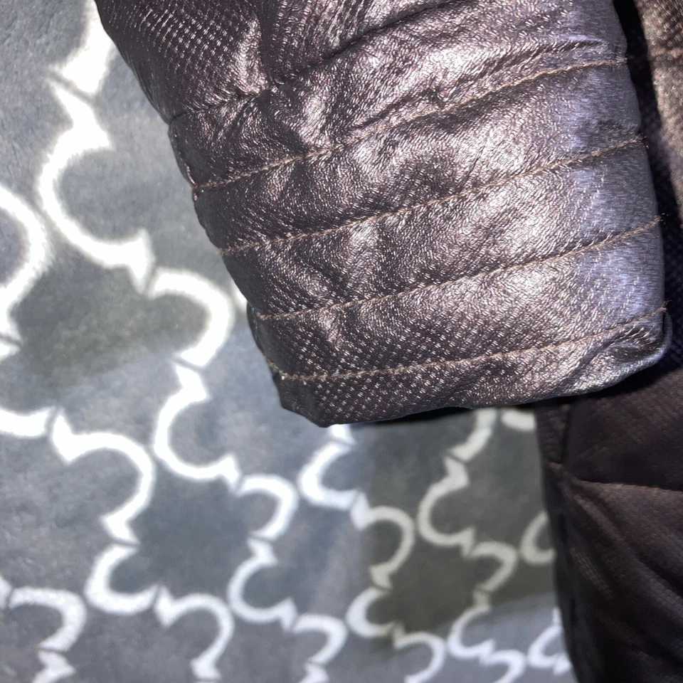 Appaman пуховик пальто парка куртка девочек размер 14 металлический фиолетовый вниз с капюшоном меха - Изображение 3 из 4