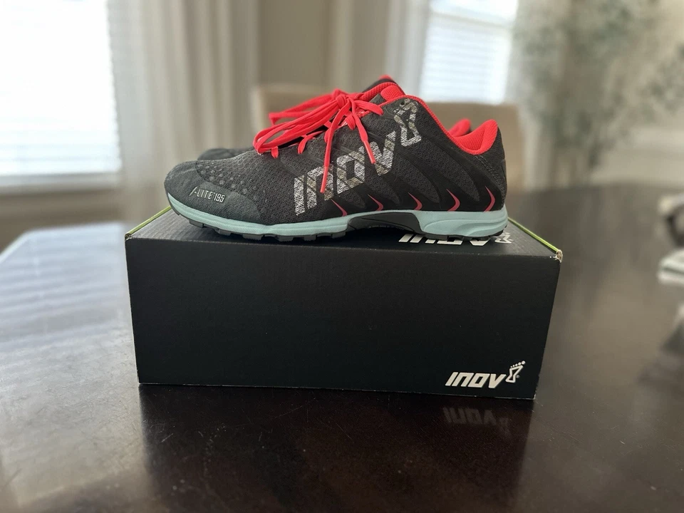 Zapatillas Inov8 F-Lite 195 para mujer gris/azul claro/rosa talla 9,5 Foto 3 de 4