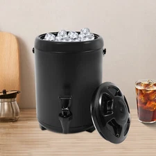 8L Stainless Steel Drink Dispenser Hot Cold Insulated Beverage Dispenser+Faucet