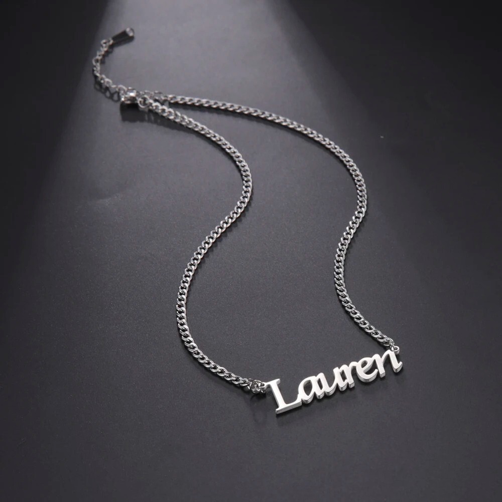 Custom Nameplate Necklace - Personalized Jewelry Gift for Women & Men