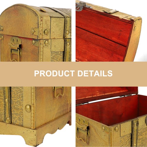 Wooden Box Wedding Decoration Goldendoodle Ornament Toy Treasure Chest - Picture 3 of 12