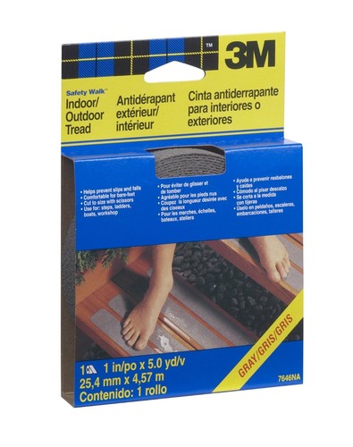 3M 7646 Safety-Walk Home And Recreation Tread, Gray, 1" x 180"