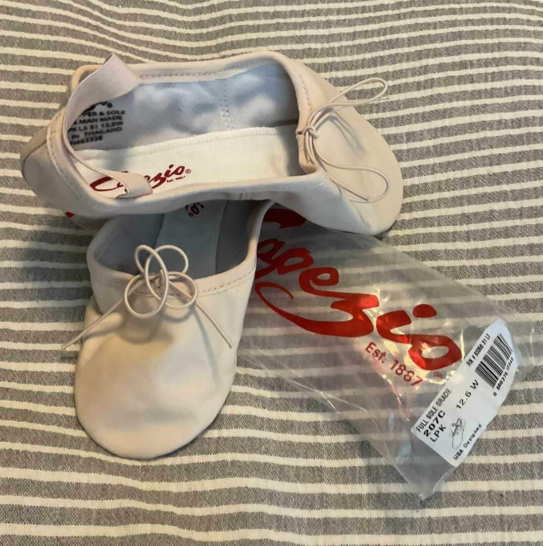 SAOLA Ciabatta da ballo Capezio in pelle Gracie Dance suola intera US 12 5 W rosa R