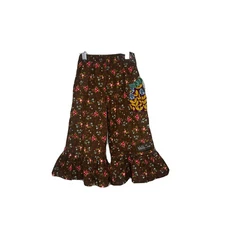Matilda Jane Pants Girl's 4 Brown Floral Big Ruffles Paint By Numbers Taylor