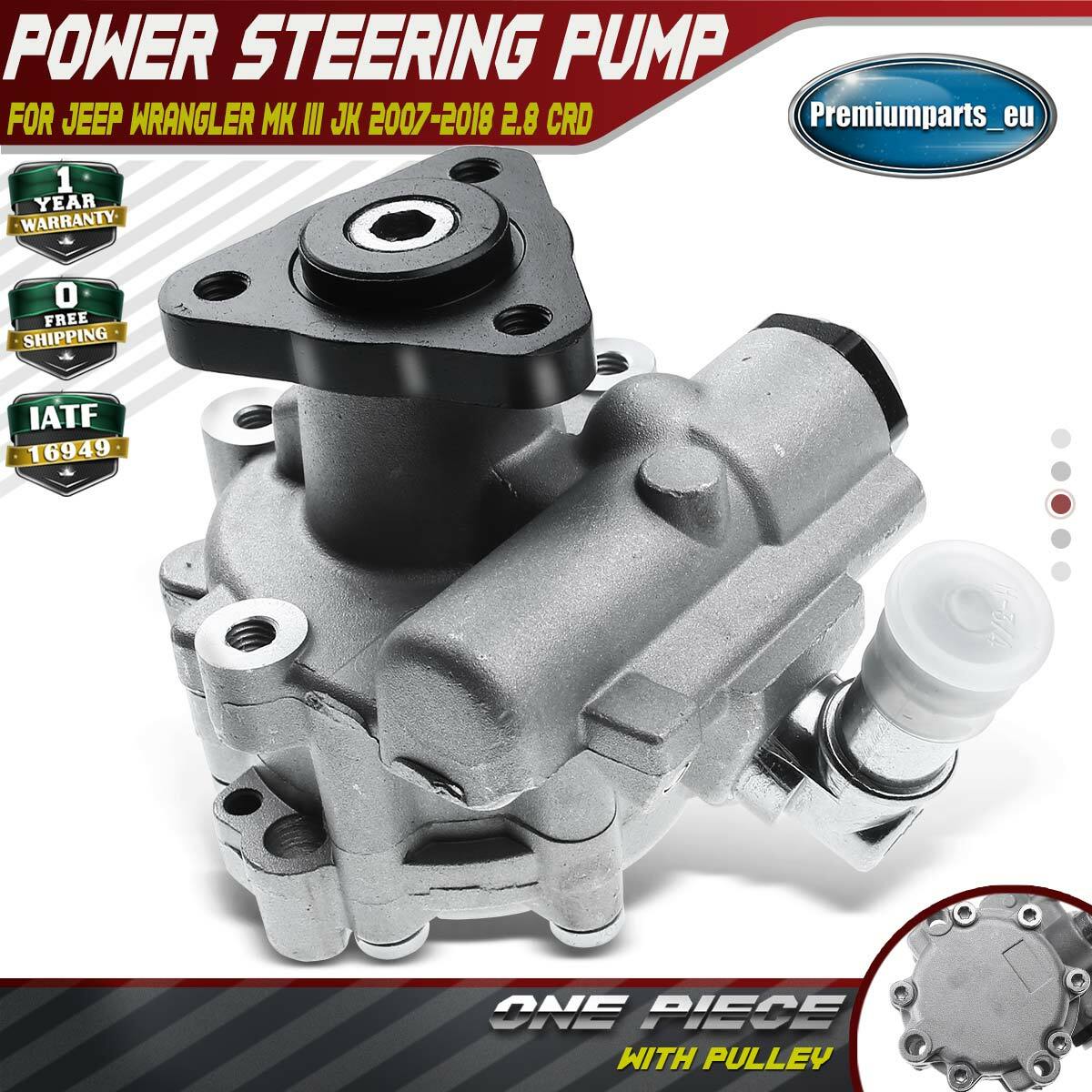 New Power Steering Pump for Jeep Wrangler MK III JK 20072017 2.8 CRD