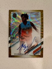 2021-22 Topps Chrome OTE Malik Bowman Gold Wave Auto Refractor RC # 47/50