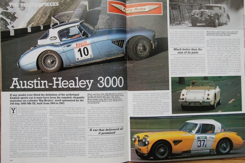 Original 1992 AUSTIN HEALEY 3000 Encyclopedia extract & foldout section - Imagen 2 de 2