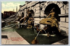Court Of Neptune Library Of Congress Washington DC Vintage Postcard