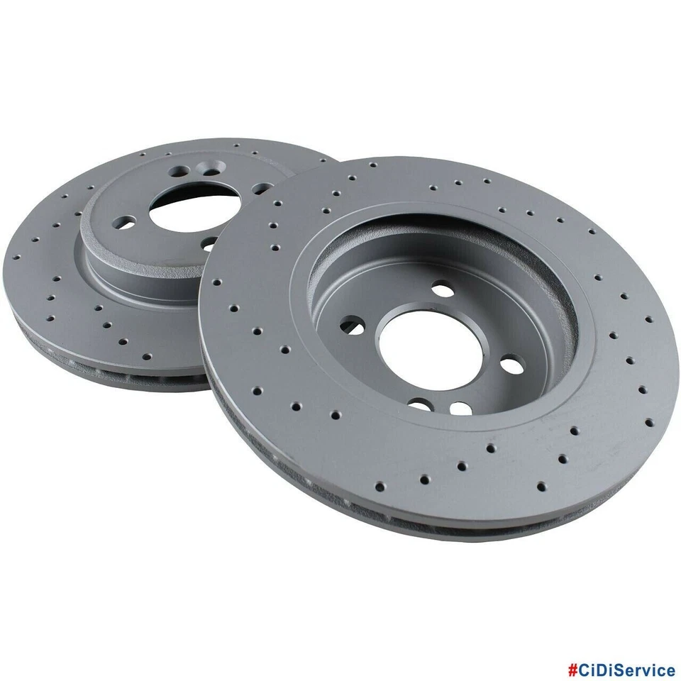 2 Discos Freno Delanteros 276mm Perforado Zimmermann Sport Mini COOPER S R50 R53 - Imagen 2 de 3