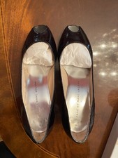 Marc By Marc Jacobs Black Patent Leather Peep Toe Heels Size 36.5 EUC + Box