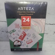 ARTEZA - 24 Permanent Markers PREMIUM Ultra Fine Tip Artist Markers