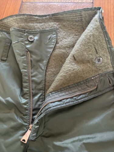 Vtg Alpha Military Trousers Extreme Cold Weather Impermeable M (31-34) Green - Picture 7 of 20
