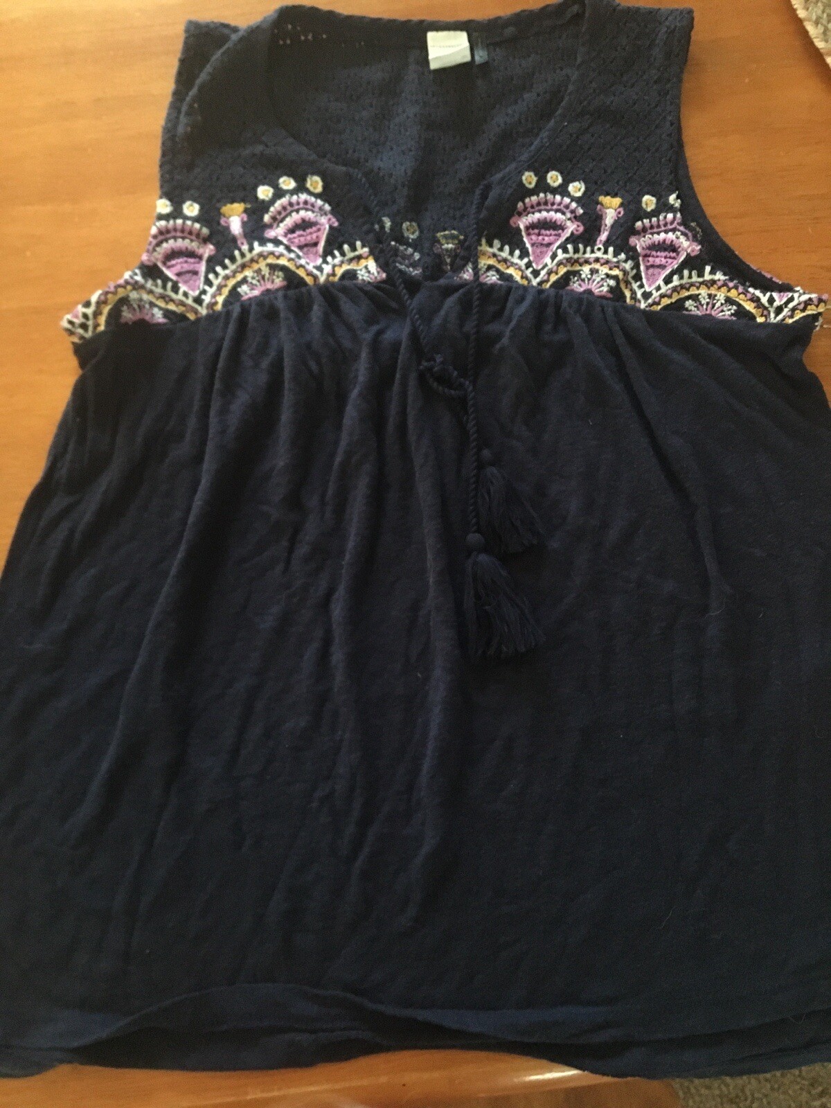 Women’s ANTHROPOLOGIE Sleeveless Blue 100% Cotton Size Small