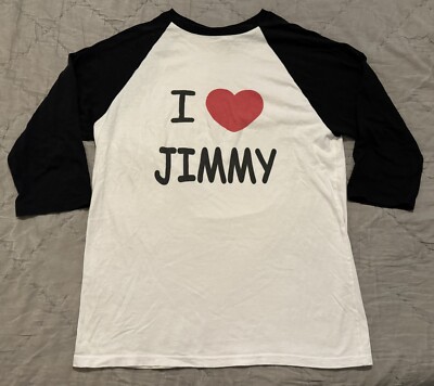I Love Jimmy Women s M T-Shirt Raglan White & Black Fallon Tonight Show  