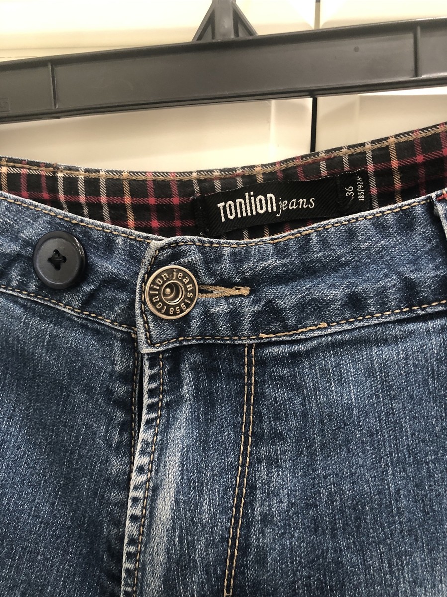 Tonlion jeans mens size 36 blue jeans pocket accent