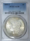 1890-S Morgan Silver Dollar PCGS AU58 Bright with Nice Luster PQ #F377D