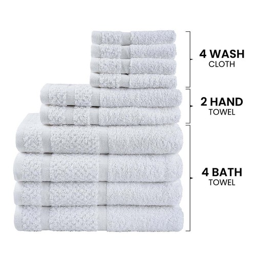 10 Piece Towel Set with Upgraded Softness & Durability, Grey - Picture 16 of 24