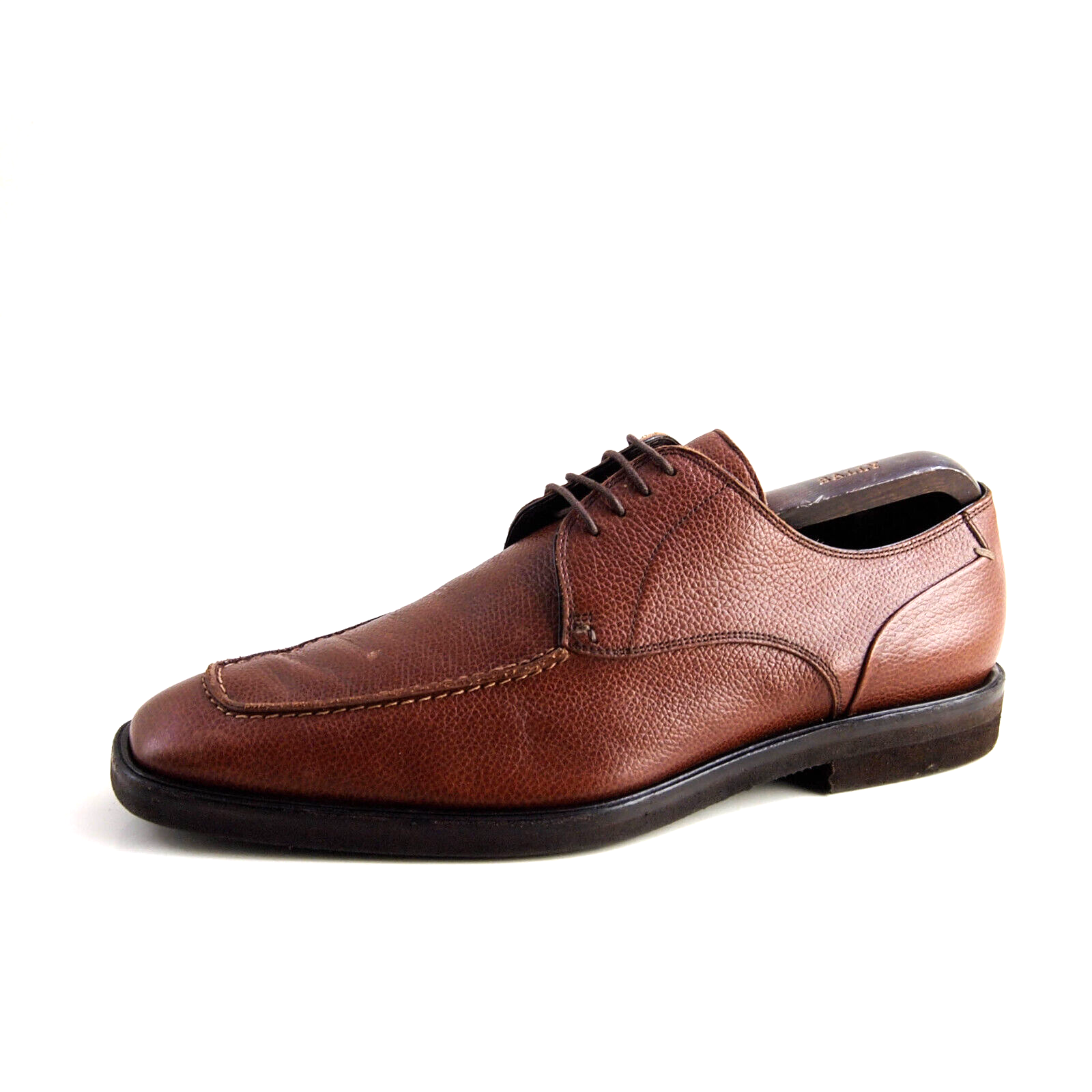 SAOLA Scarpe da uomo Bally Pasoli Derby Oxford marrone in pelle taglia EU 44 5 E US 11 5 D
