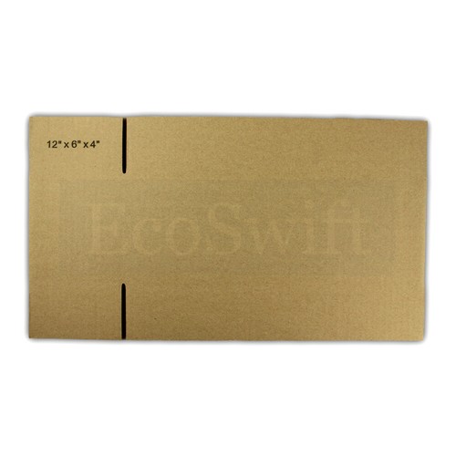 100 12x6x4 EcoSwift Cardboard Packing Moving Shipping Boxes Corrugated Box - Picture 6 of 6