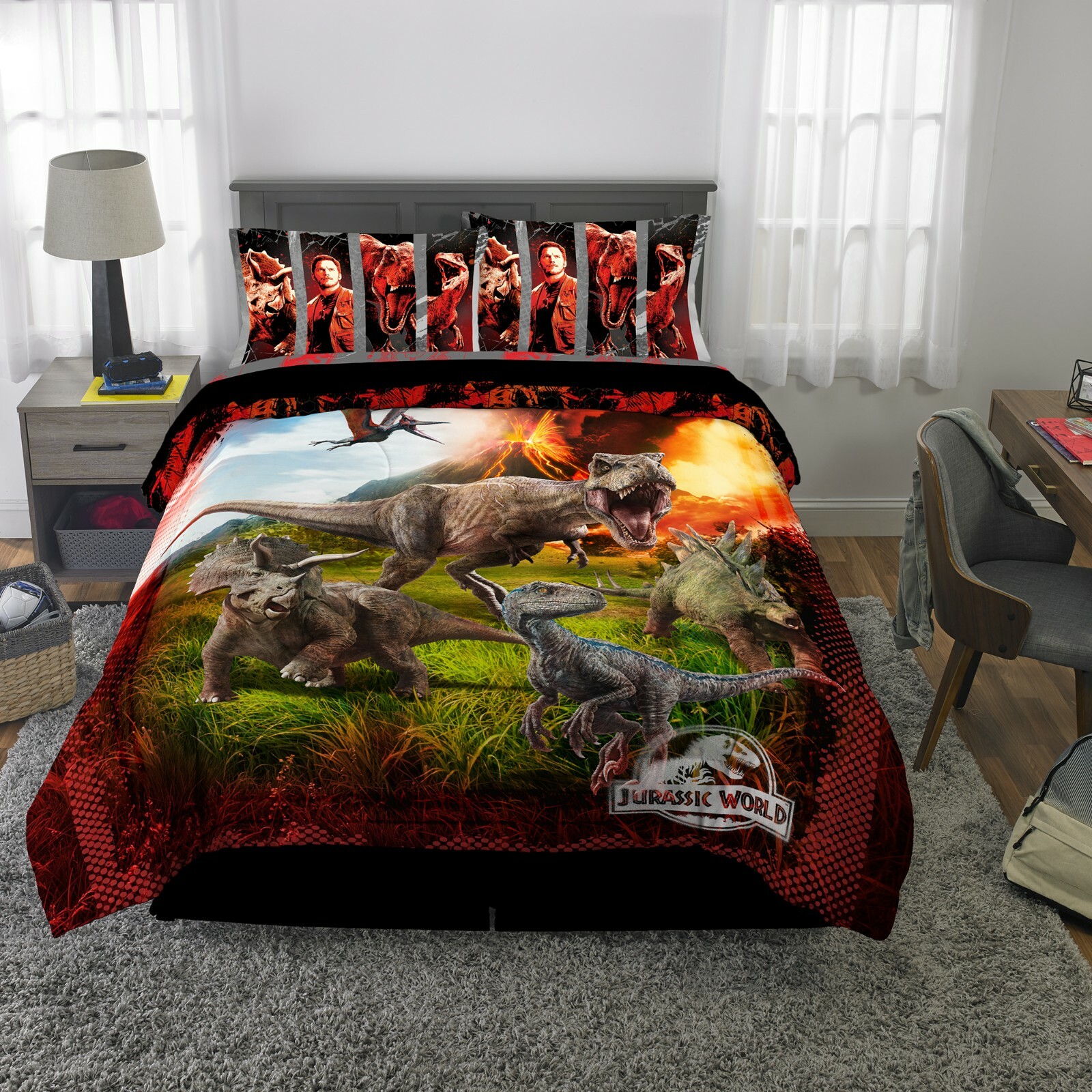 Jurassic World Bedding Comforter 2pc 