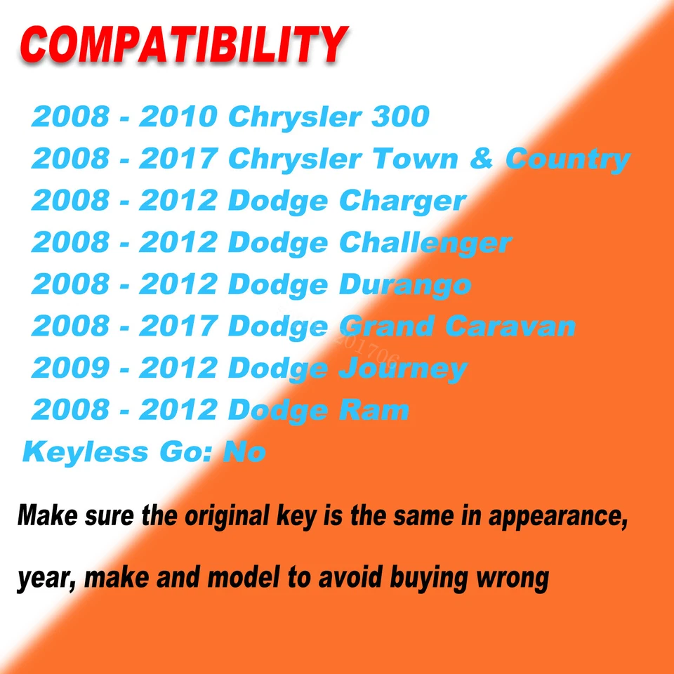 2 para Dodge Ram Charger Challenger Durango 2008-2012 mando a distancia + kit de herramientas Foto 3 de 4