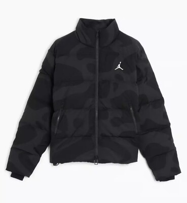 Nike Air Jordan Flight Heritage Puffer Jacket Winter Black FB6988-045 Men’s  Sz M