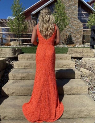 open lace back dress Sherri Hill 57689 Dresses 000 / Blush main image 1