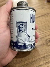 Vintage Oil Can Huberd’s  Neatsfoot Oil Compound Can Great Advertising Graphic