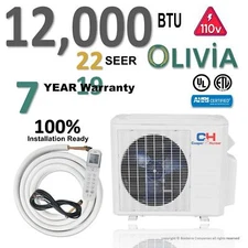 Cooper & Hunter 12000 BTU Mini Split Air Conditioner Heat Pump 22 Seer 220v