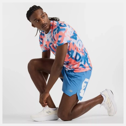 New Balance London Edition Printed Athletics T-Shirt MT51298DMLT - Picture 8 of 11