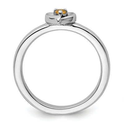Sterling Silver Stackable Expressions Citrine Filigree Ring Sterling Silver Stackable Expressions Citrine Filigree Ring