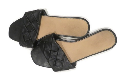 Witchery Jaclyn Black Woven Leather Shoes Flats Mules Slides Size 39 - Picture 6 of 7