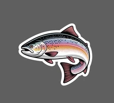 Salmon Sticker Animal Outdoor Wildlife Nature River Gift Waterproof NEW