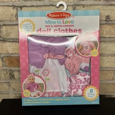 Melissa &Doug Doll Clothes-Mine To Love Mix & Match Fashion New In Box