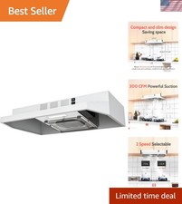 Versatile 24-Inch Under Cabinet Range Hood with LED Light  Dual-Speed Fan