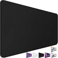 XXL Pad For Gaming PC, Stitched Edges, Waterproof Desk Mat, Black