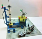 Lego Vintage LL Classic Space #483-Alpha-1 Rocket Base-no figs or manual (1979)